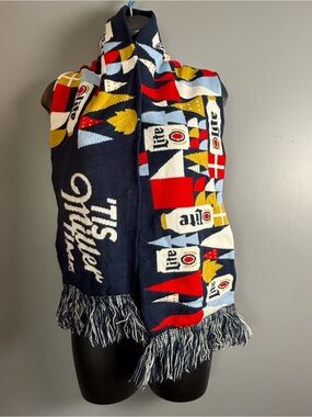 Miller Lite Winter Holiday Scarf " 'Tis Miller Time"